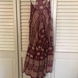 F21 Elephant print Red Romper